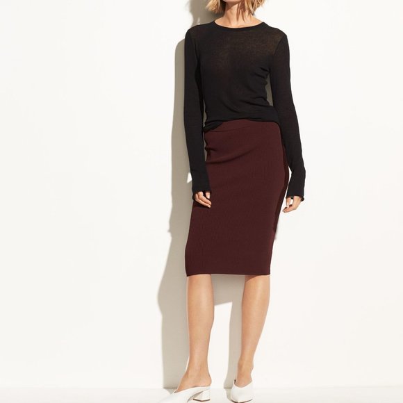 Vince Dresses & Skirts - Vince Women's NWT Ribbed Knit Bodycon Pencil Skirt